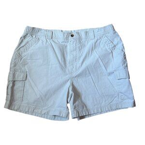 L.L.Bean Mens Comfort Waist Cargo Shorts Size 40 Beige 100% Cotton Casual Wear